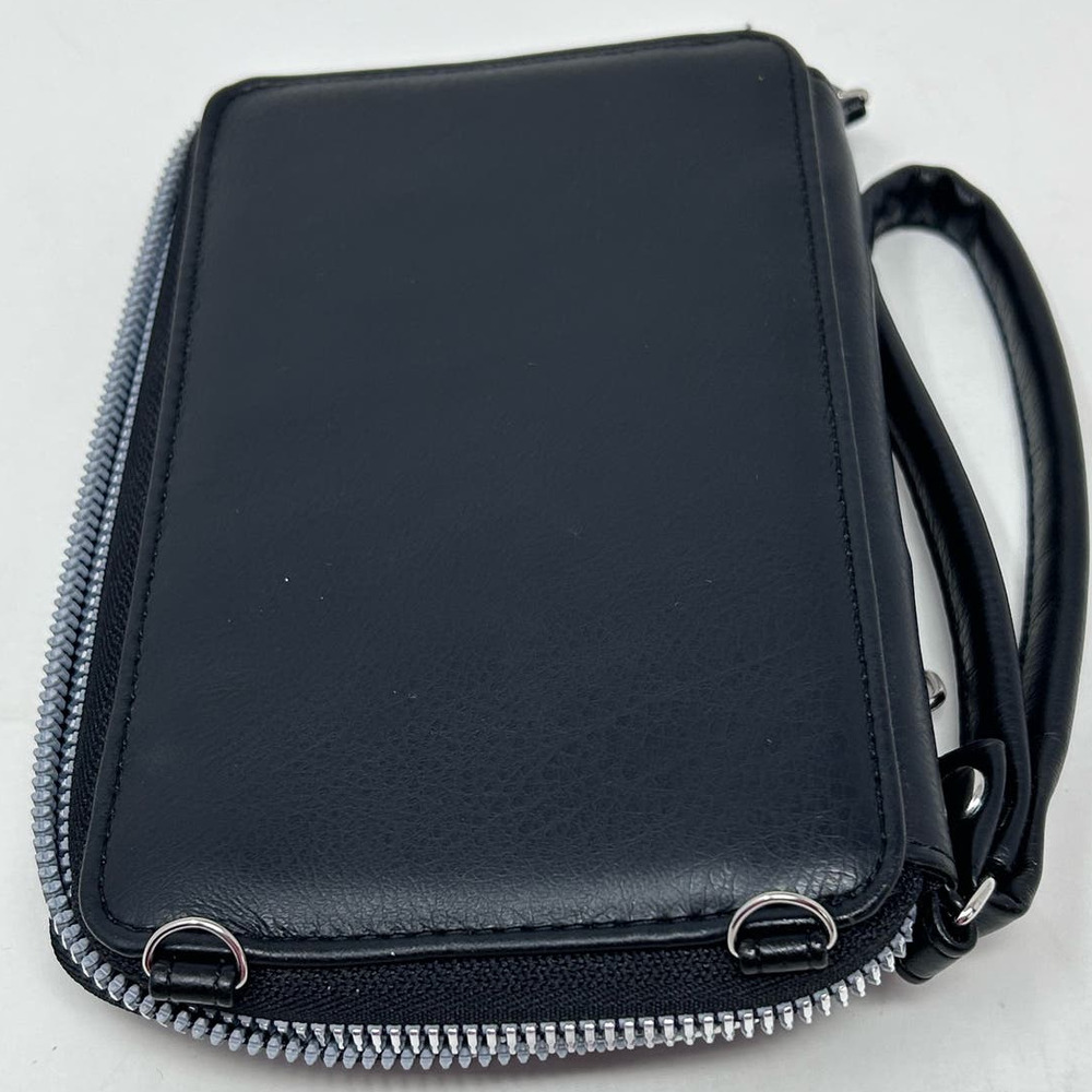 Safe Keeper Black Women's Cell Phone Credit Card Crossbody Wallet Bag - Picture 3 of 7